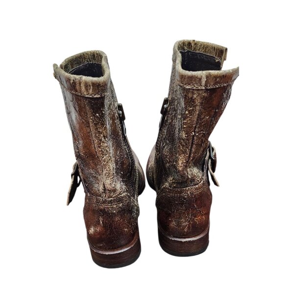 Sendra Engineer Boots 8601 Women’s 7 Brown Distressed Leather Goodyear Welt - Picture 7 of 14